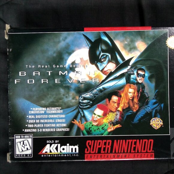 Batman Forever Super Nintendo Game SNES CIB - Picture 1 of 5